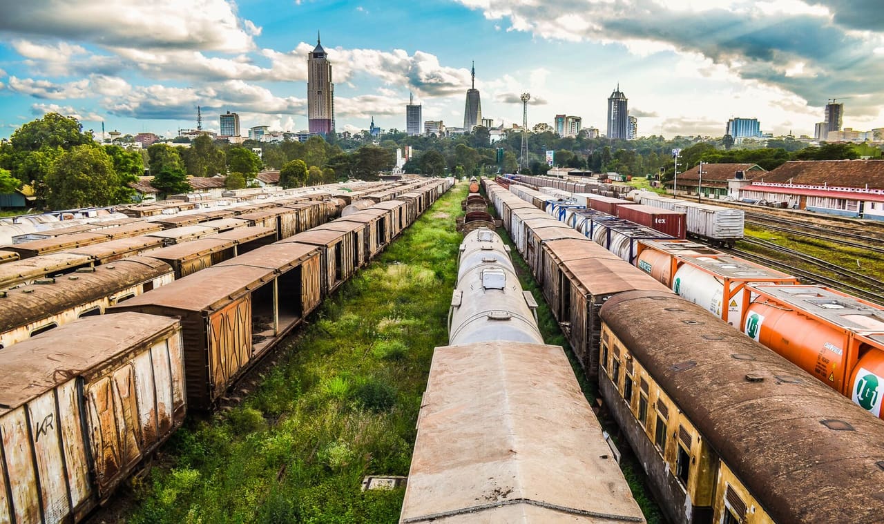The station yard was built in 1899 and saw structural additions throughout the 20th century.This was the site of the first stone building in Nairobi in 1904 which was a Catholic church. That church now meets at the Cathedral Basilica of the Holy Family. When the railway connection between Kenya and Tanzania closed in 2006, rail services ceased to operate between the two countries. A bus route, however, provides international transport between Nairobi and Arusha .
