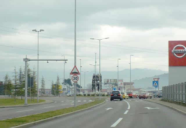 "Crnogorsko oro" sculpture in Podgorica, installed in 2016, on the occasion of the celebration of the tenth anniversary of the restoration of the independence of Montenegro