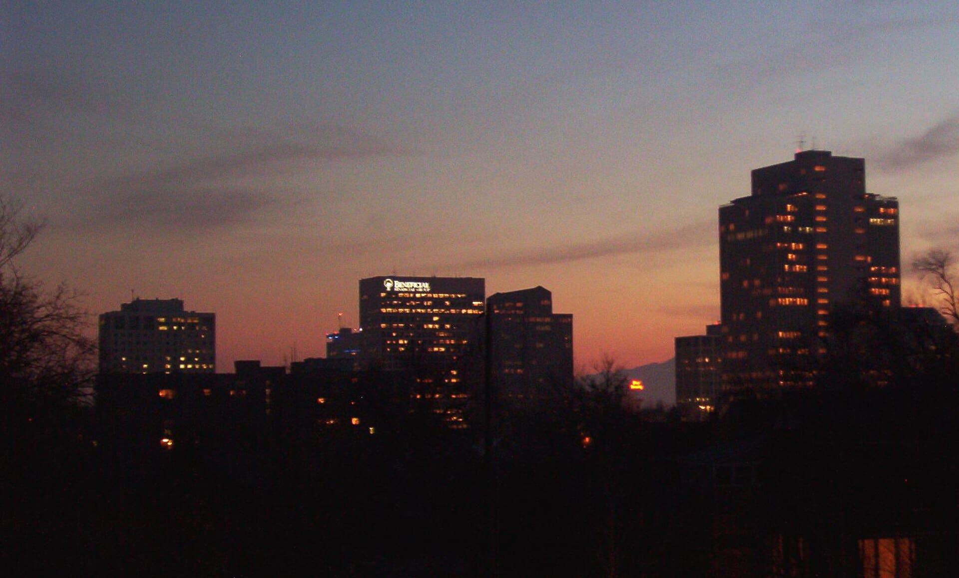 Salt Lake City at dusk