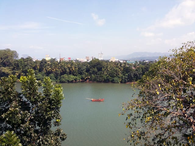 Shown is the skyline of Cagayan de Oro as of October 26, 2015 taken from Liceo de Cagayan University.
