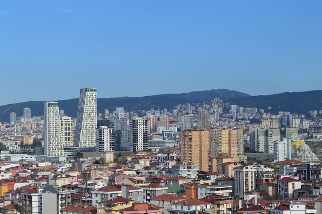 Skyline of Kartal district, Istanbul, Turkey.