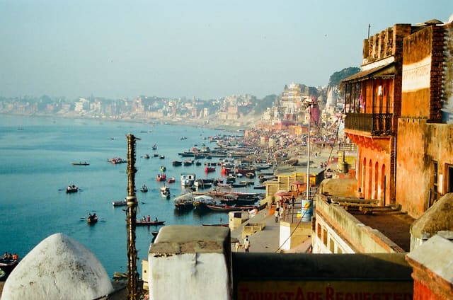 The river bank of the Ganges river.