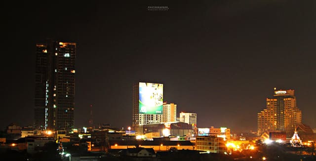 Left The Houze Condo, The highest point in Khon Kaen city with 37 storey. Almost finished in this Summer. Middle Kosa tower. Right Pullman Hotel Khon Kaen, The 5 star hotel.