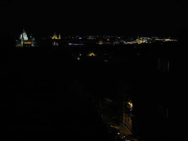 Budapest at Night from the Hotel Papillon