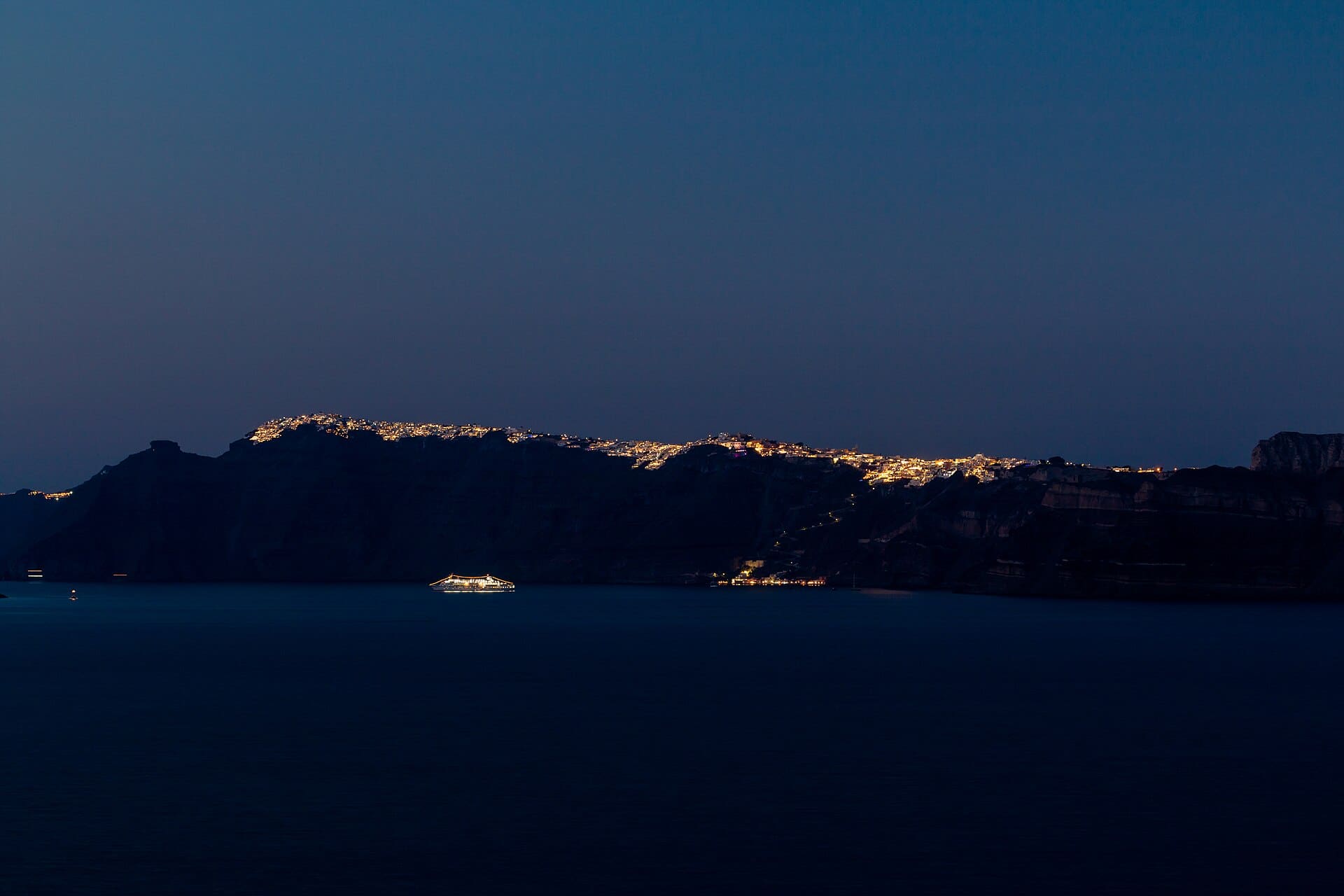 View of Fira in Akrotiri, Santorin, Greece