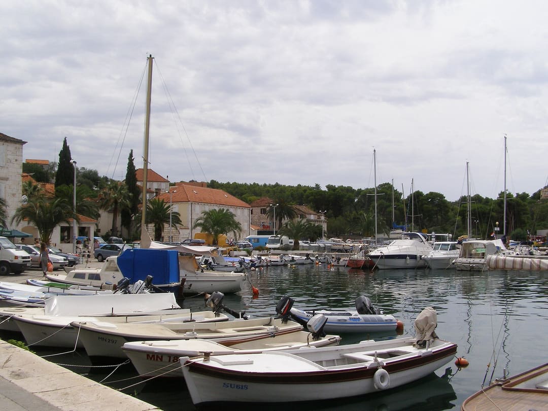 Port in Milna, Island of Brač, Croatia