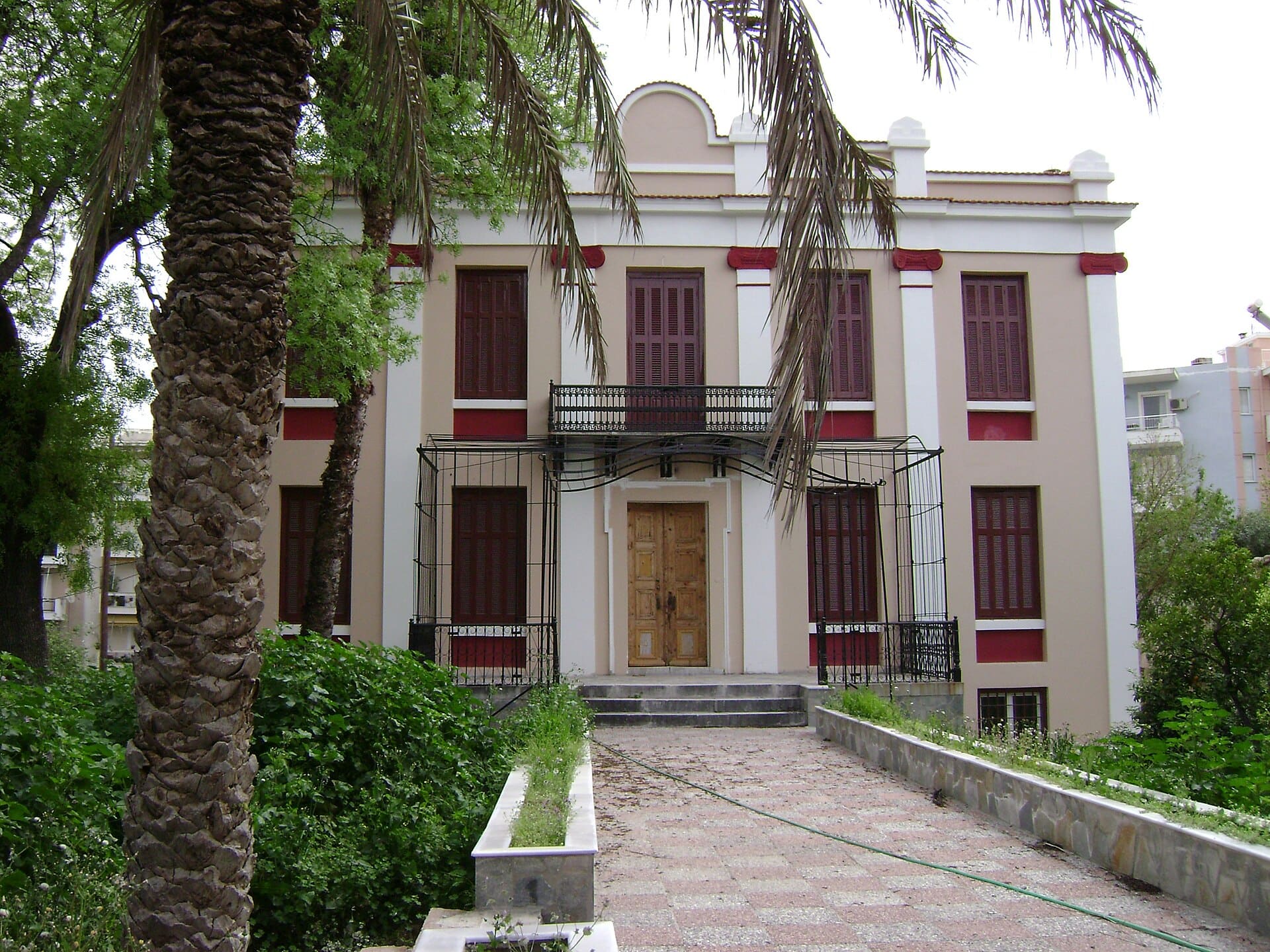 Neoclasical house with big front yard on E.Vostani street in Mytilini.