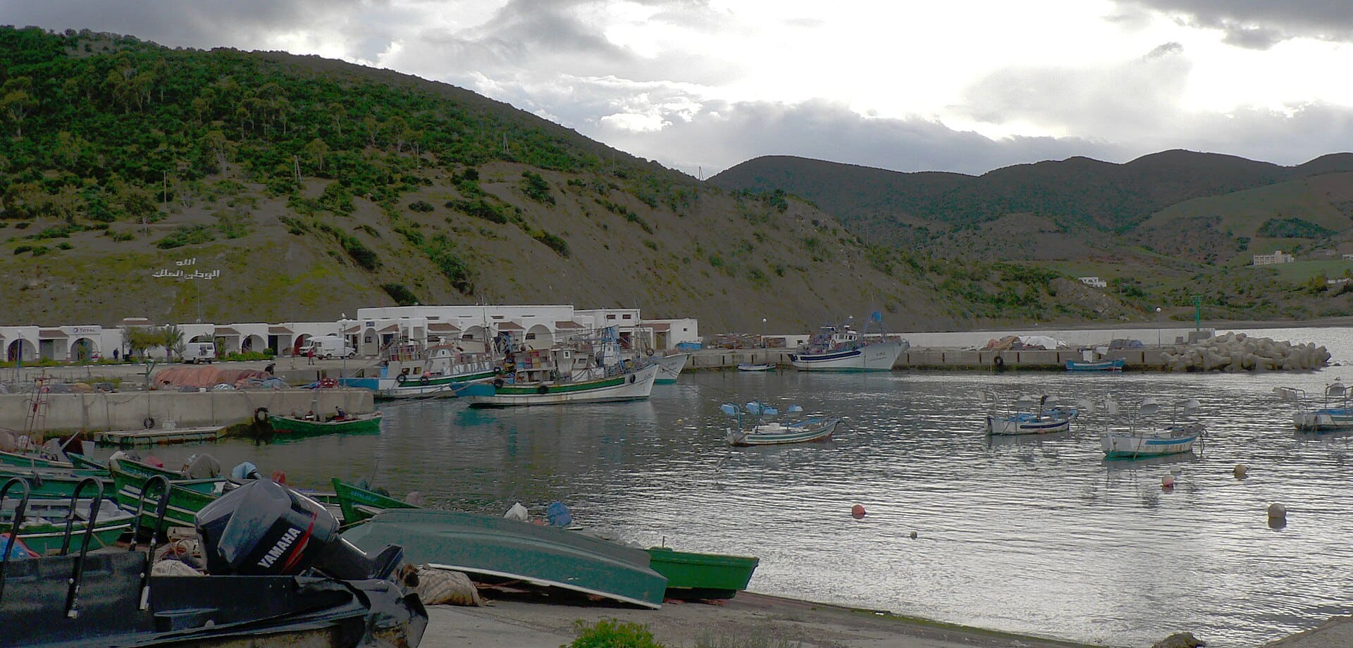 The port of the village Cala Iris in Al-Hoceima Province, Morocco.