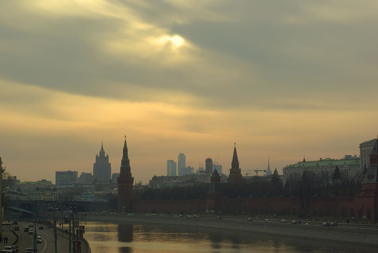 Ministry of Foreign Affairs building, Moscow Kremlin and Moscow International Business Center