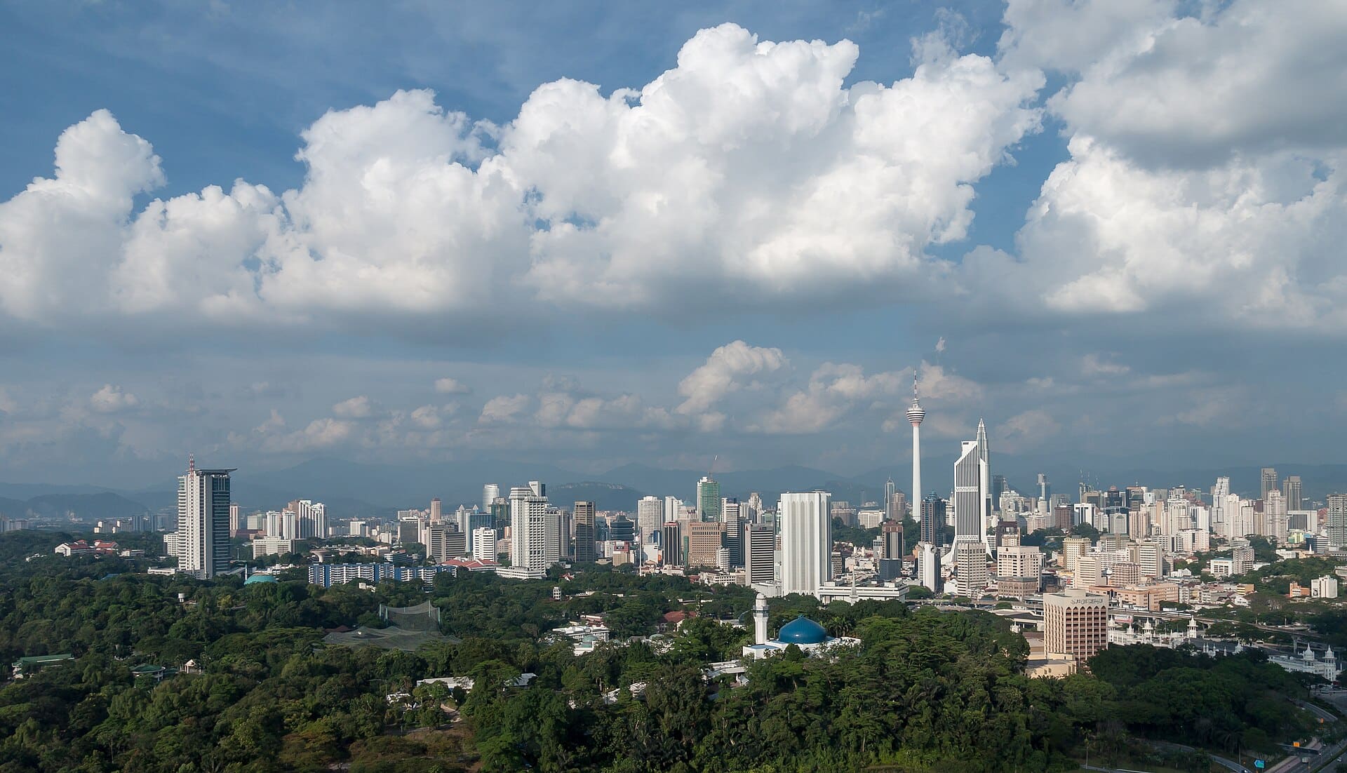 Kuala Lumpur, Malaysia: Skyline, seen from LeMeridien Hotel
