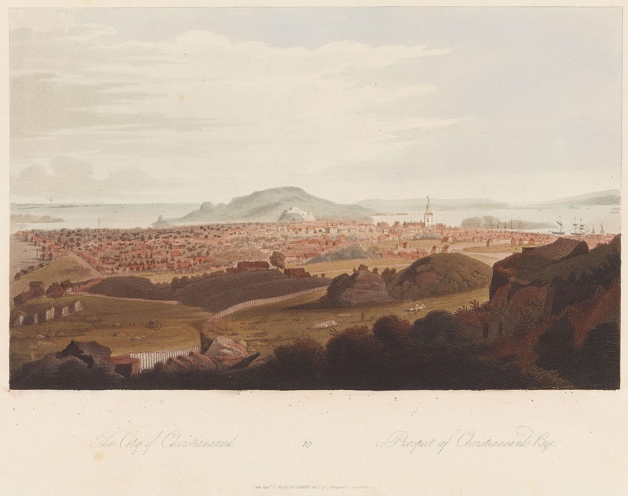John William Edy - The City of Christiansand - Boydell's Picturesque scenery of Norway - NG.K&H.1979.0056-010 - National Museum of Art, Architecture and Design