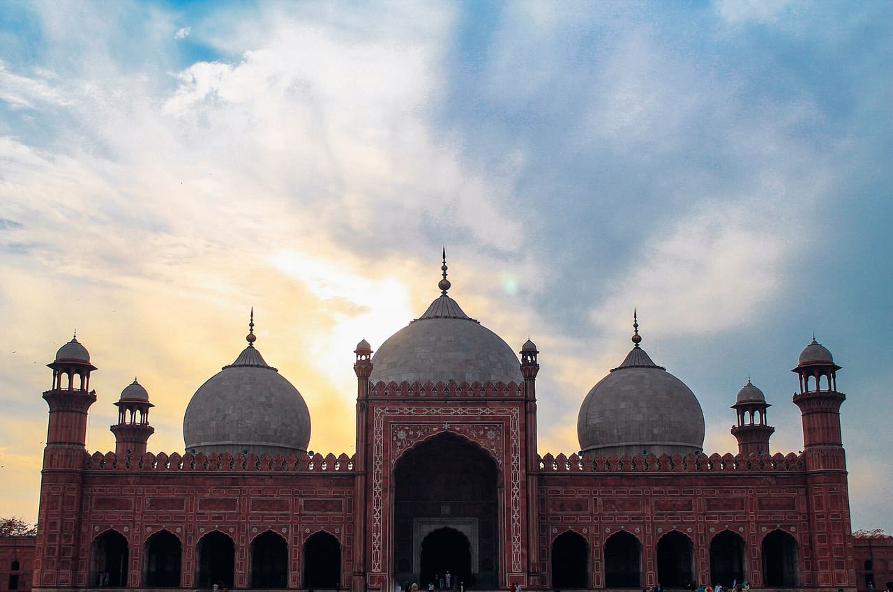 This is a photo of a monument in Pakistan identified as the