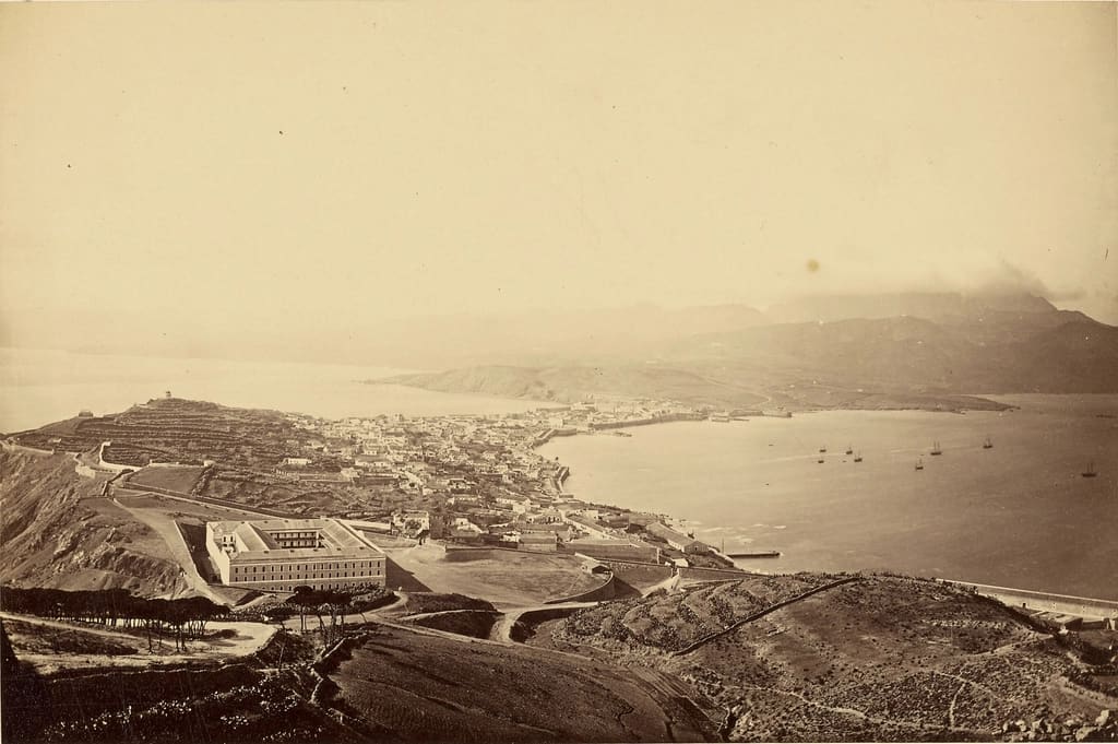 Historic coastal cityscape panorama