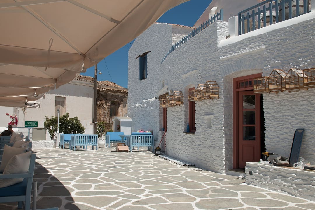 Chora of Kythnos, Cyclades. Square.
