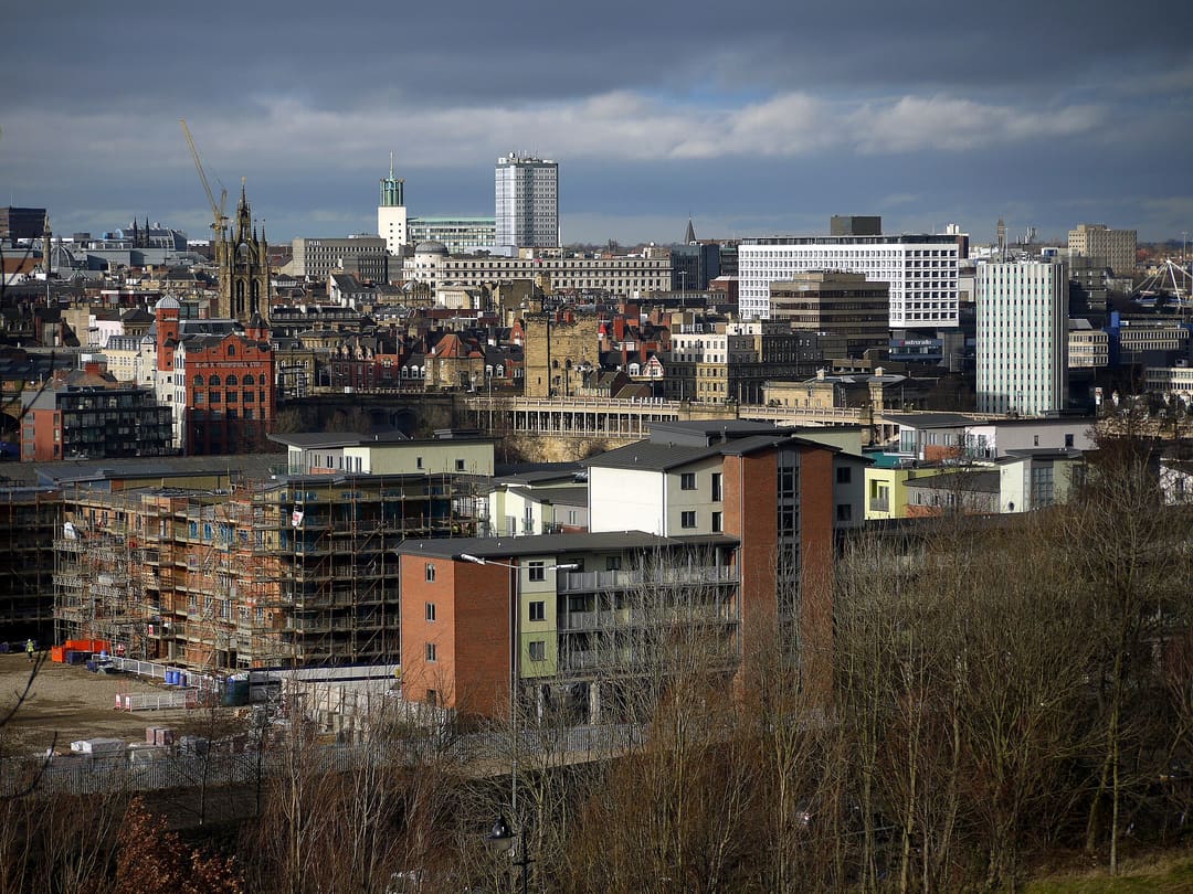 Newcastle skyline from Windmill Hills