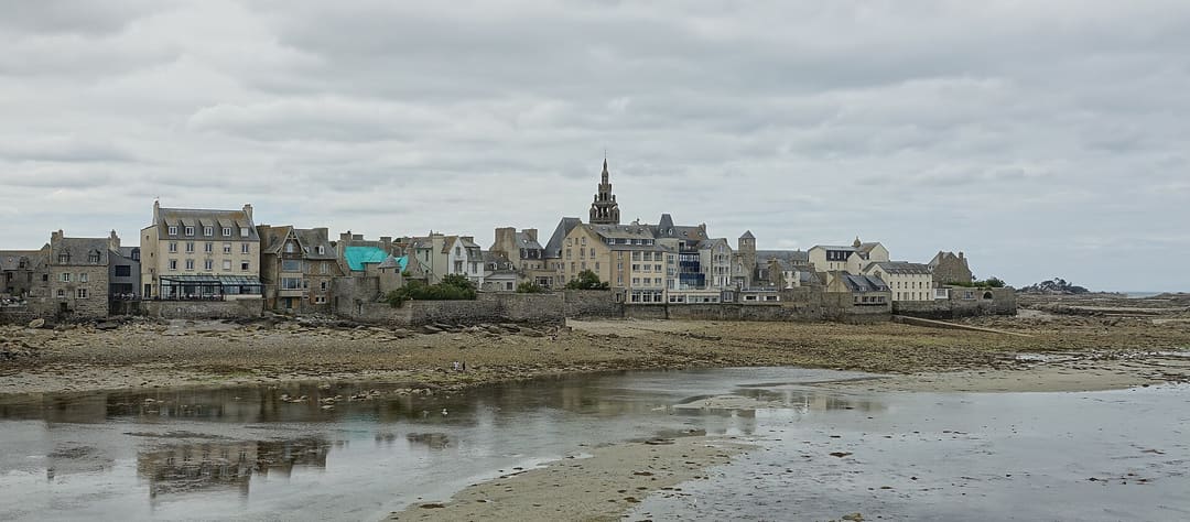 View of the village of Roscoff (Côtes-d'Armor, France).